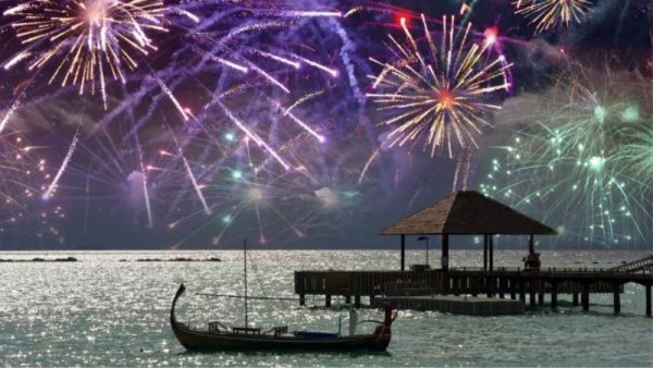 fuochi d'artificio maldive