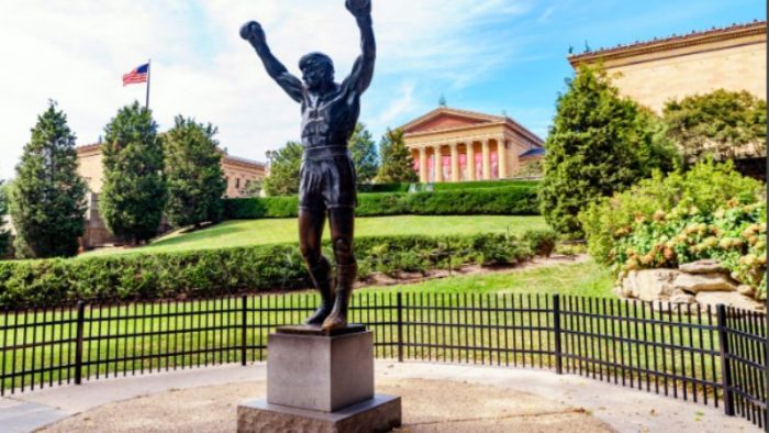 La statua di Rocky Balboa interpretato dal leggendario Sylvester Stallone